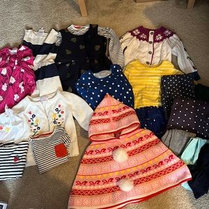 Bundle set of 19 kid clothes mini boden crewcut and hanna andersson